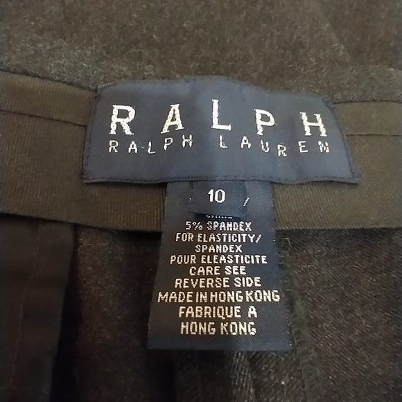 DARK CHARCOAL MOSTLY WOOL PANTS - Picture 2 of 6